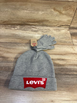 NEW Levi's 2pc Knit Hat & Gloves Grey OSFM