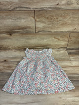 NEW H&M Floral Print Cotton Dress White sz 18m