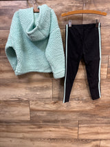 Adidas 2pc Sherpa Pull Over Hoodie & Pants Blue sz 5T