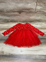 Carter's Heart Print Tulle Dress Red sz 2T