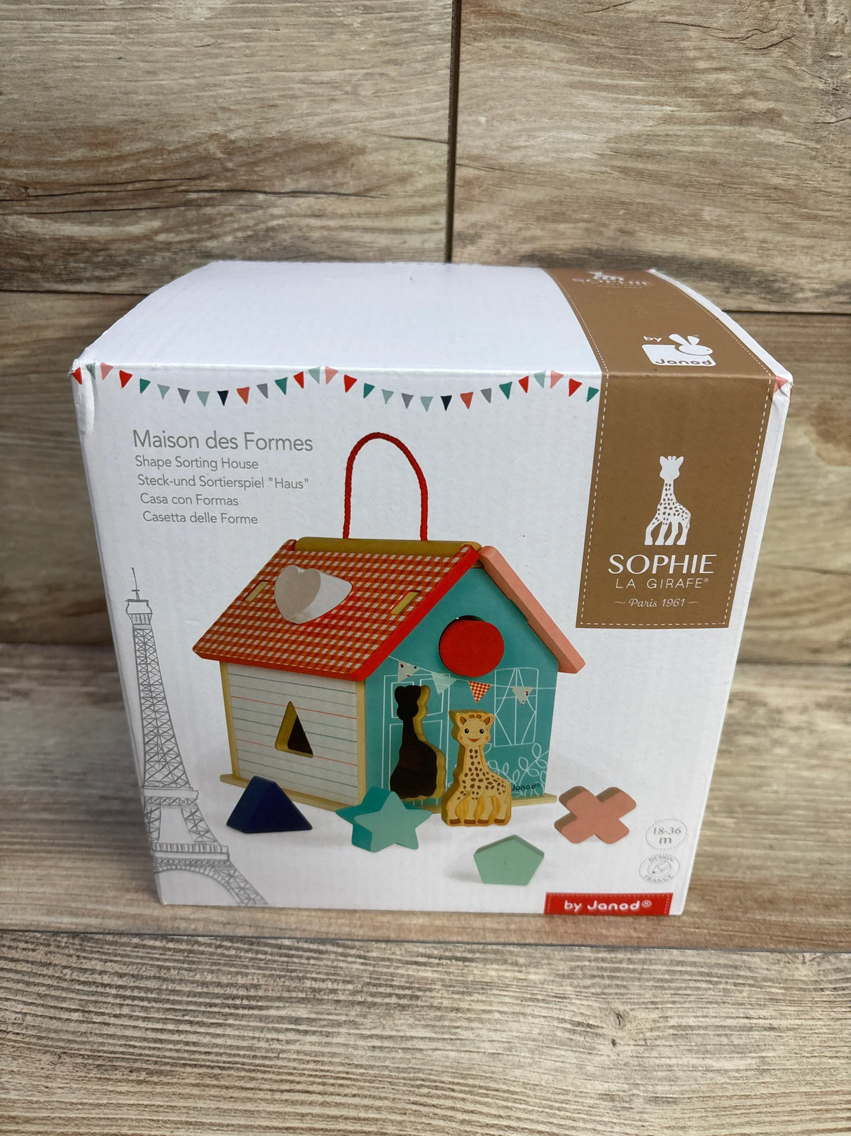NEW Janod Sophie La Girafe Sorting House