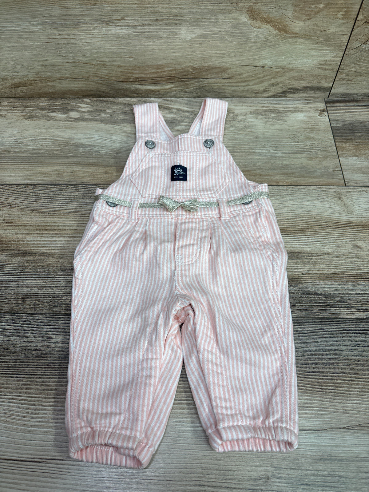 Oshkosh Striped Overalls Pink sz 3m