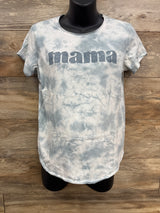 Isabel Maternity Tie-Dye Mama Shirt Blue sz Small