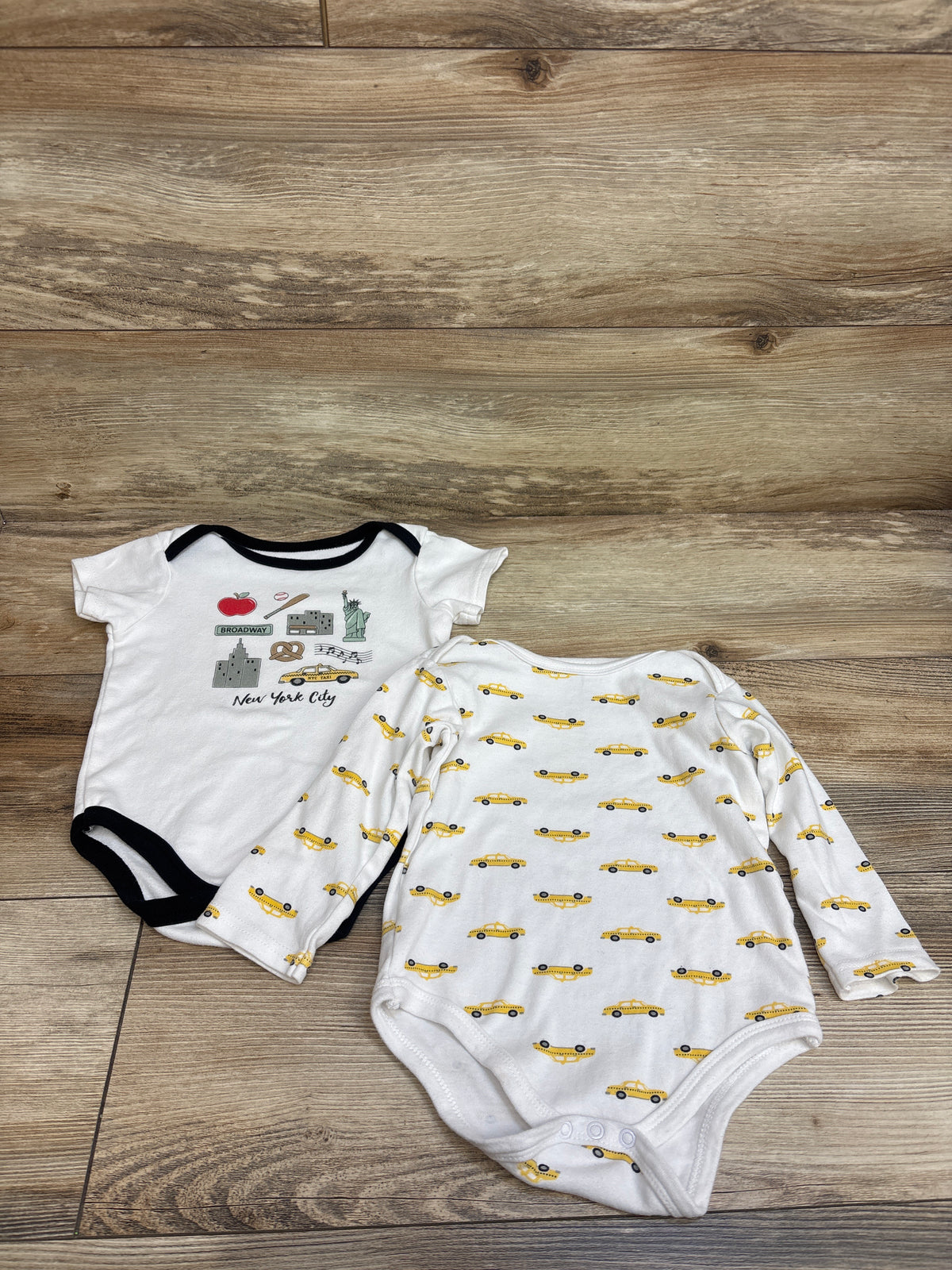 Hudson Baby 2pk Bodysuits White sz 24m