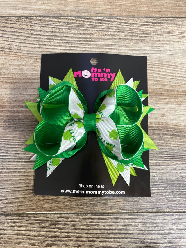 NEW St. Patrick's Day Hair Bow - Me n Mommy To Be