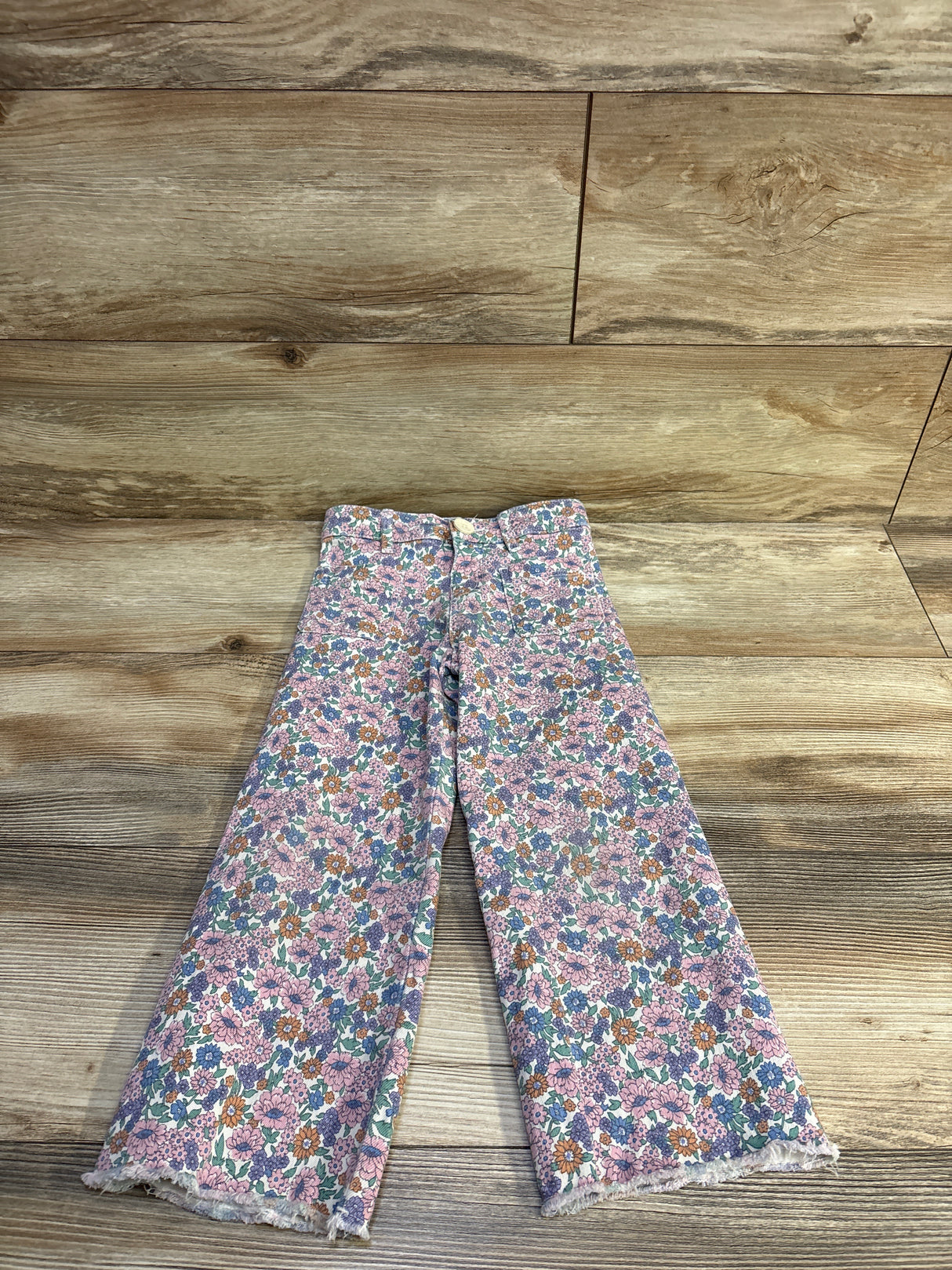 Zara Floral Jeans White sz 3-4T