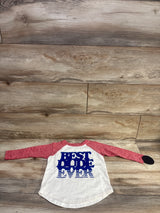 NEW Tiny Whales Best Dude Ever Raglan Shirt Red sz 18-24m
