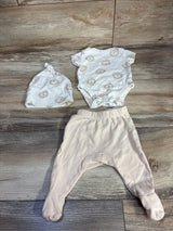Old Navy 3pc Lion Bodysuit & Pants Set Cream sz Newborn