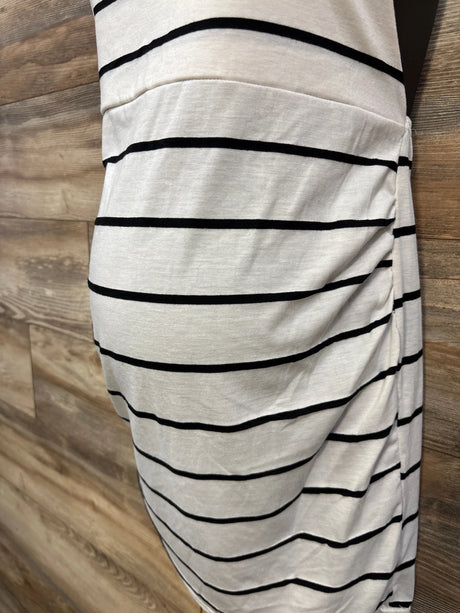 Boohoo Stripe Pinafore Dress White sz Medium - Me n Mommy To Be