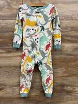 Carter's Dinosaur Print Sleeper White sz 4T