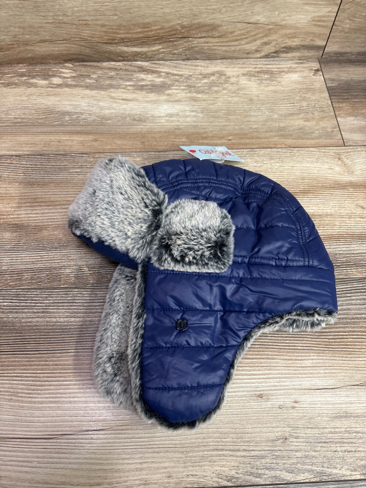 NEW Cat & Jack Faux-Fur Trapper Hat Navy OSFM