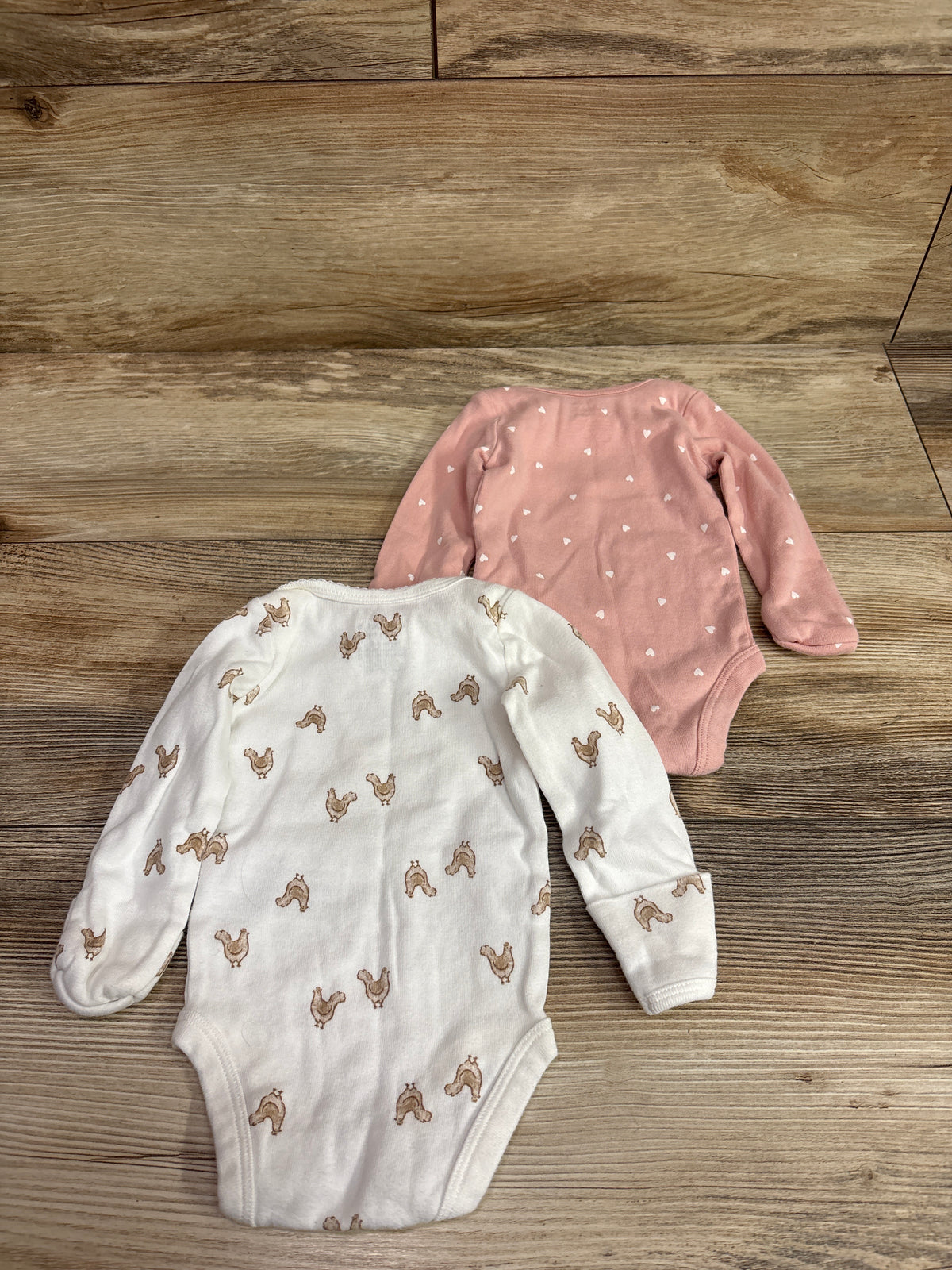 Child Of Mine 2pk Long Sleeve Bodysuits Pink sz Newborn