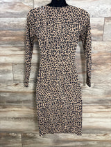 Isabel Maternity Leopard Print Dress Brown sz XS
