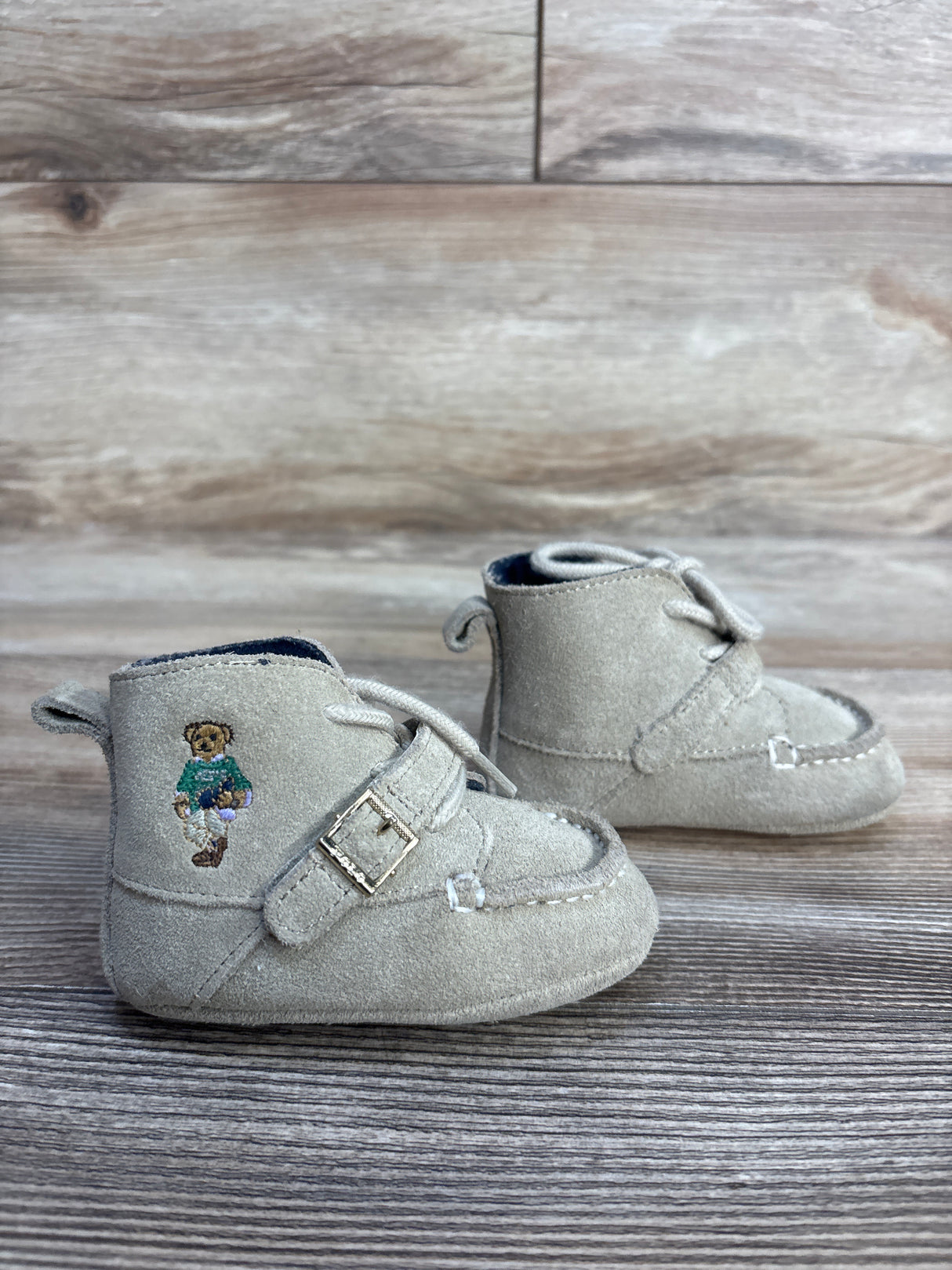 Polo Ralph Lauren Ranger Hi II First Walkers Beige sz 3c