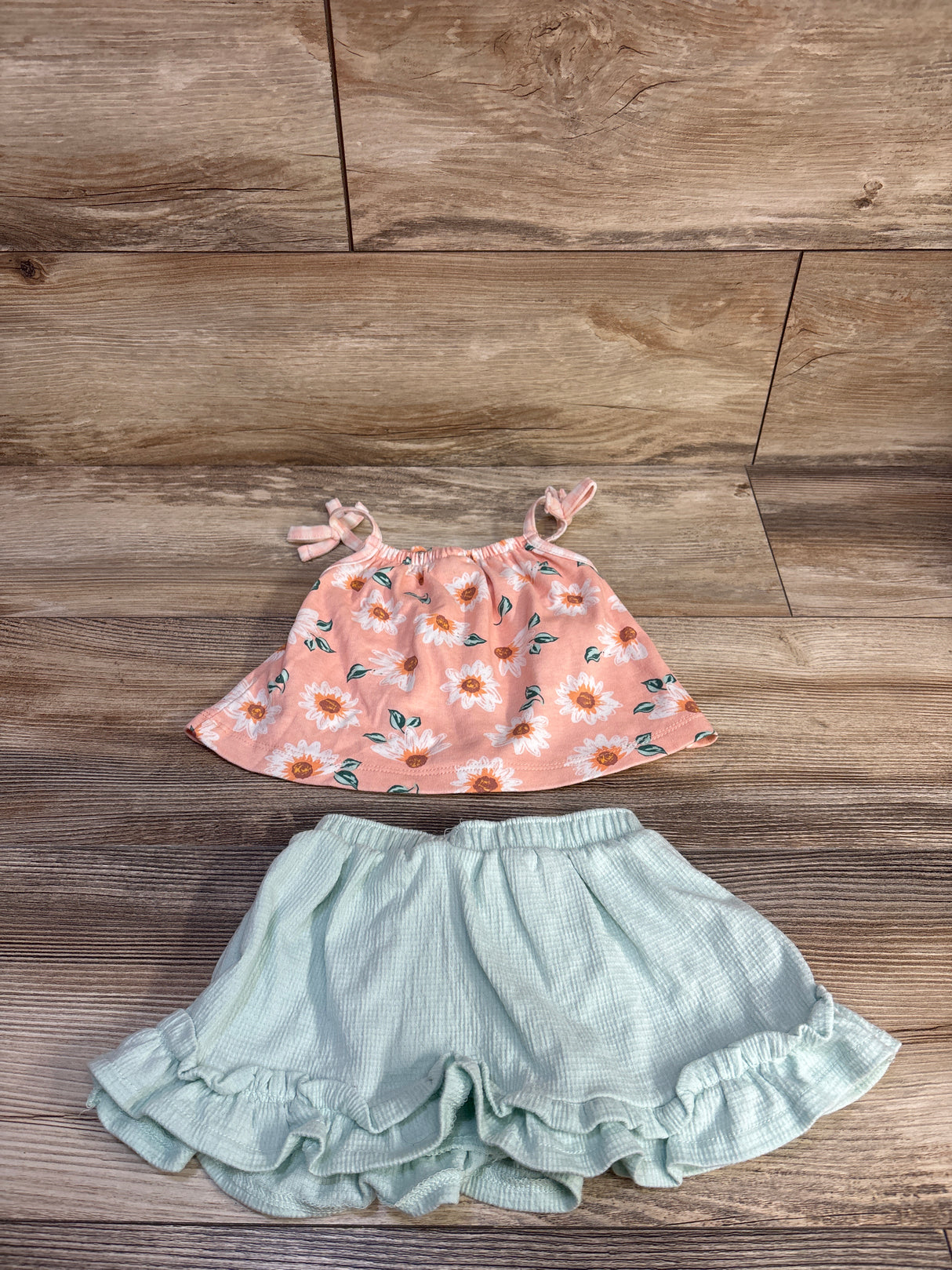 Nicole Miller 2pc Tank Top & Shorts Set Pink sz 12m