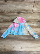 Tie-Dye Cropped Hoodie Blue sz 3T