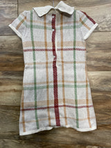Janie & Jack The Saddle Club Sweater Dress in Jet Ivory Plaid sz 5
