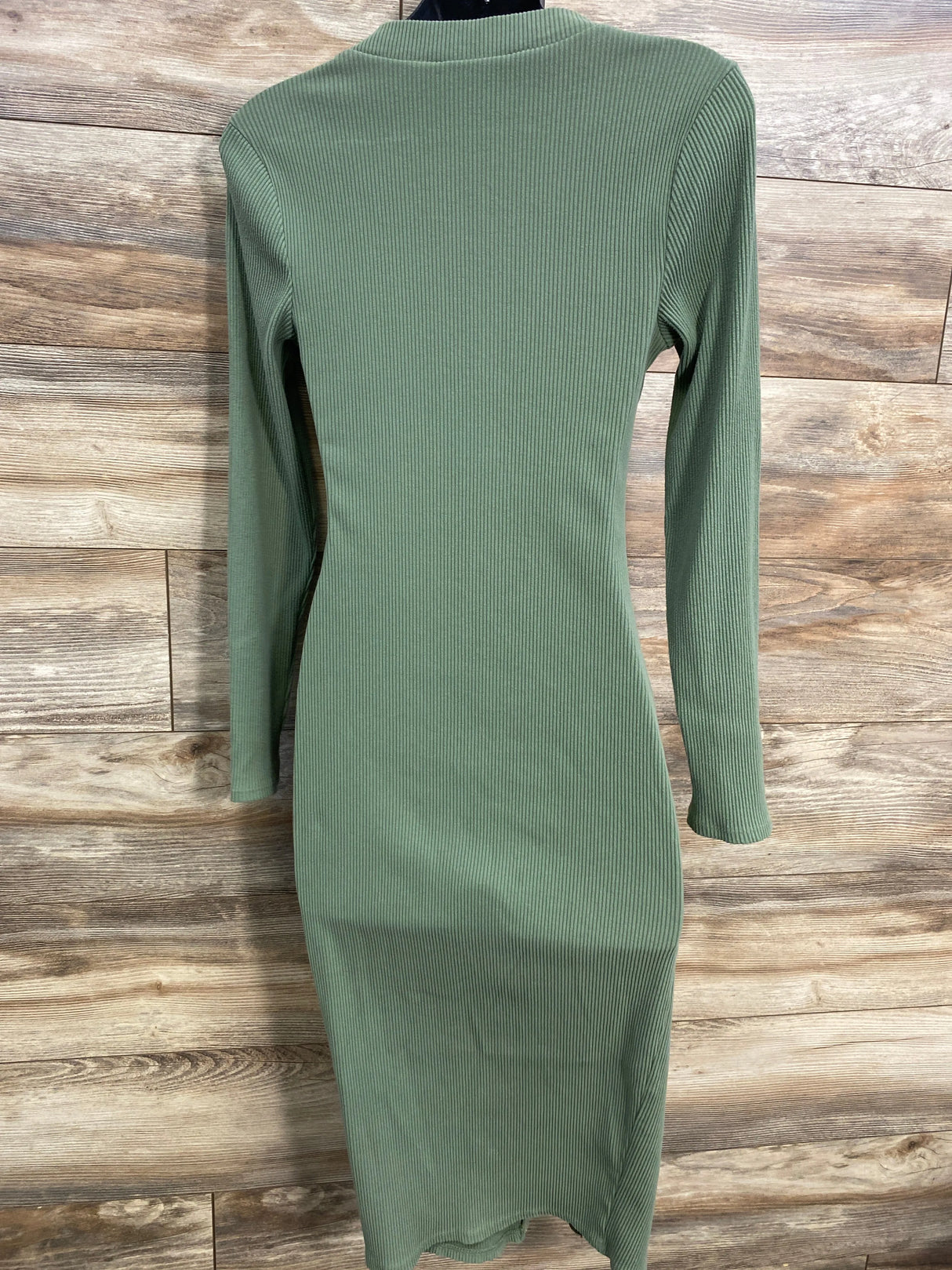 Isabel Maternity Ribbed Button-Front Dress Green sz Small