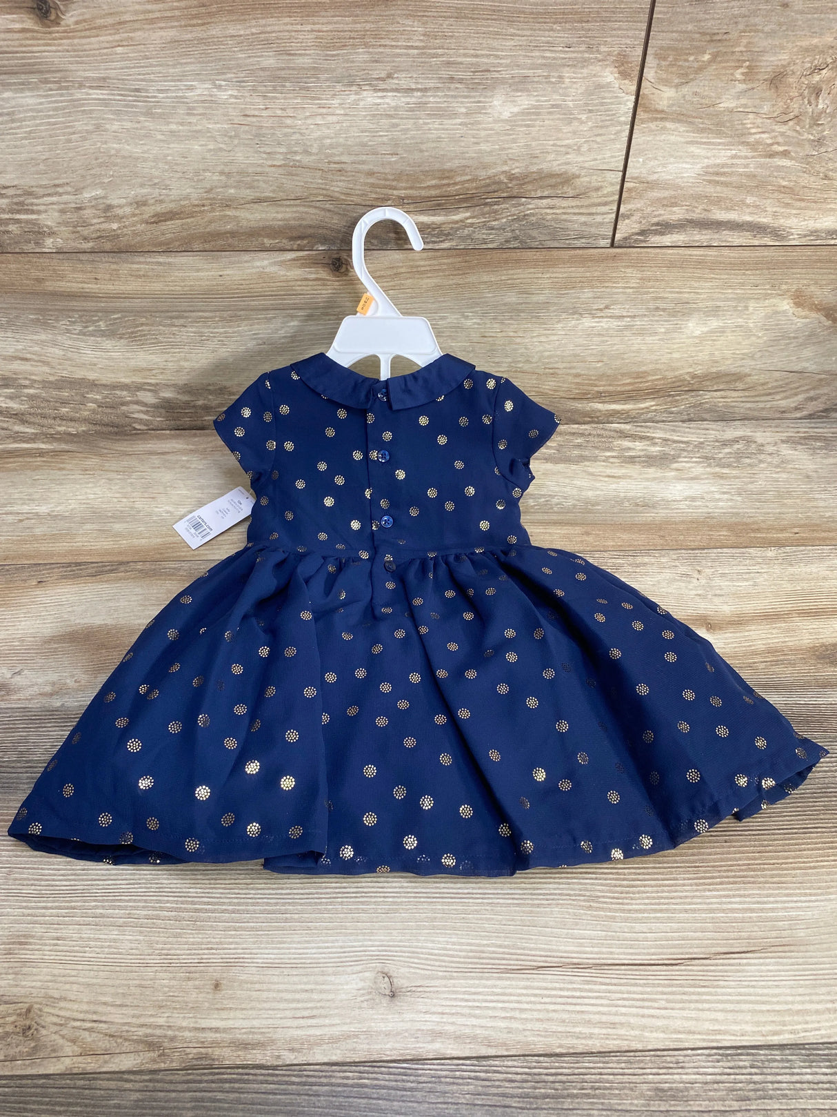 NEW Carter's 2pc Peter Pan Collar Dress & Bloomers Navy sz 12m