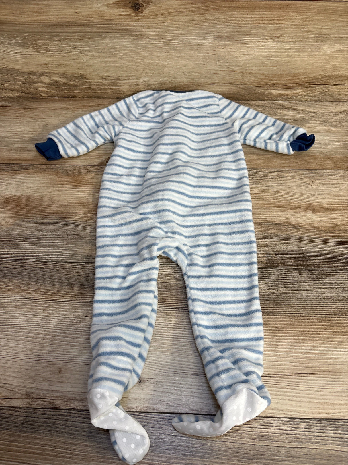 Chick Pea Striped Blanket Sleeper Blue sz 12m - Me n Mommy To Be