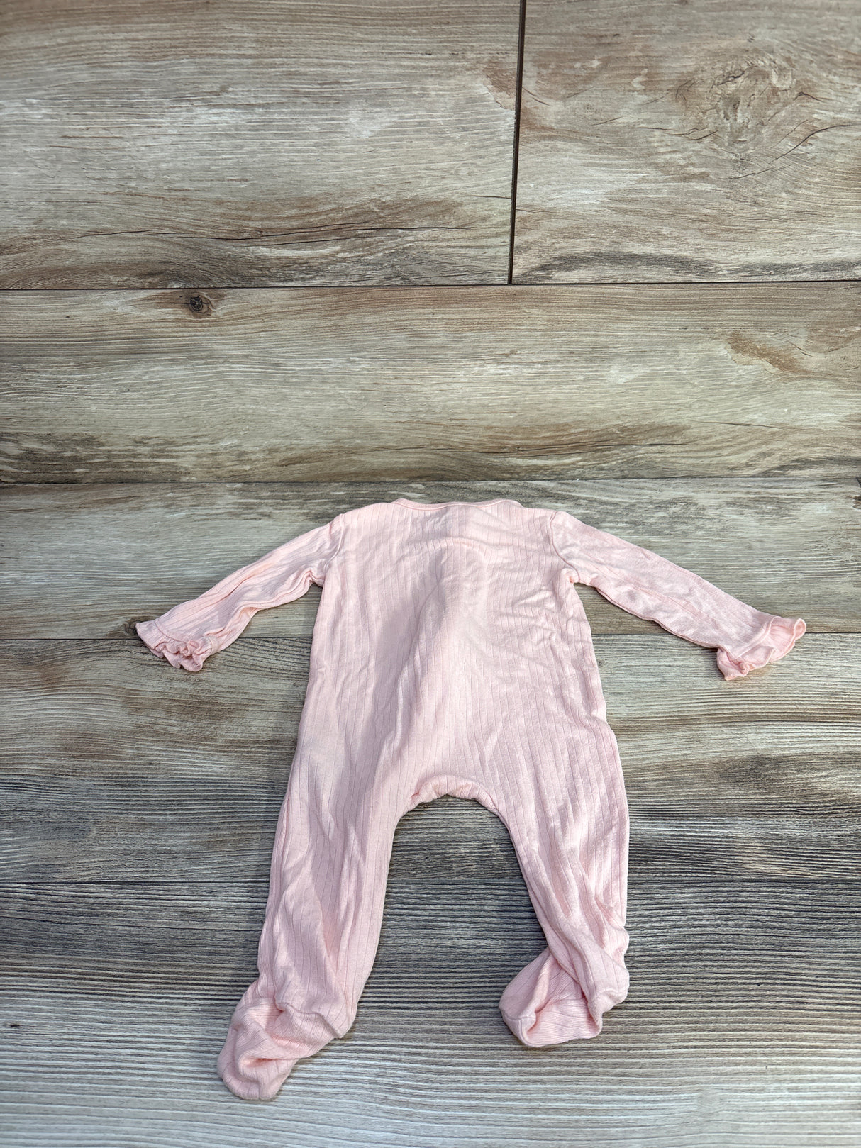 Little Me Ruffled Ribbed Sleeper Pink sz 3m