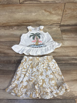 Real Love 2pc Fun & Sun Shirt & Shorts Set White sz 12m