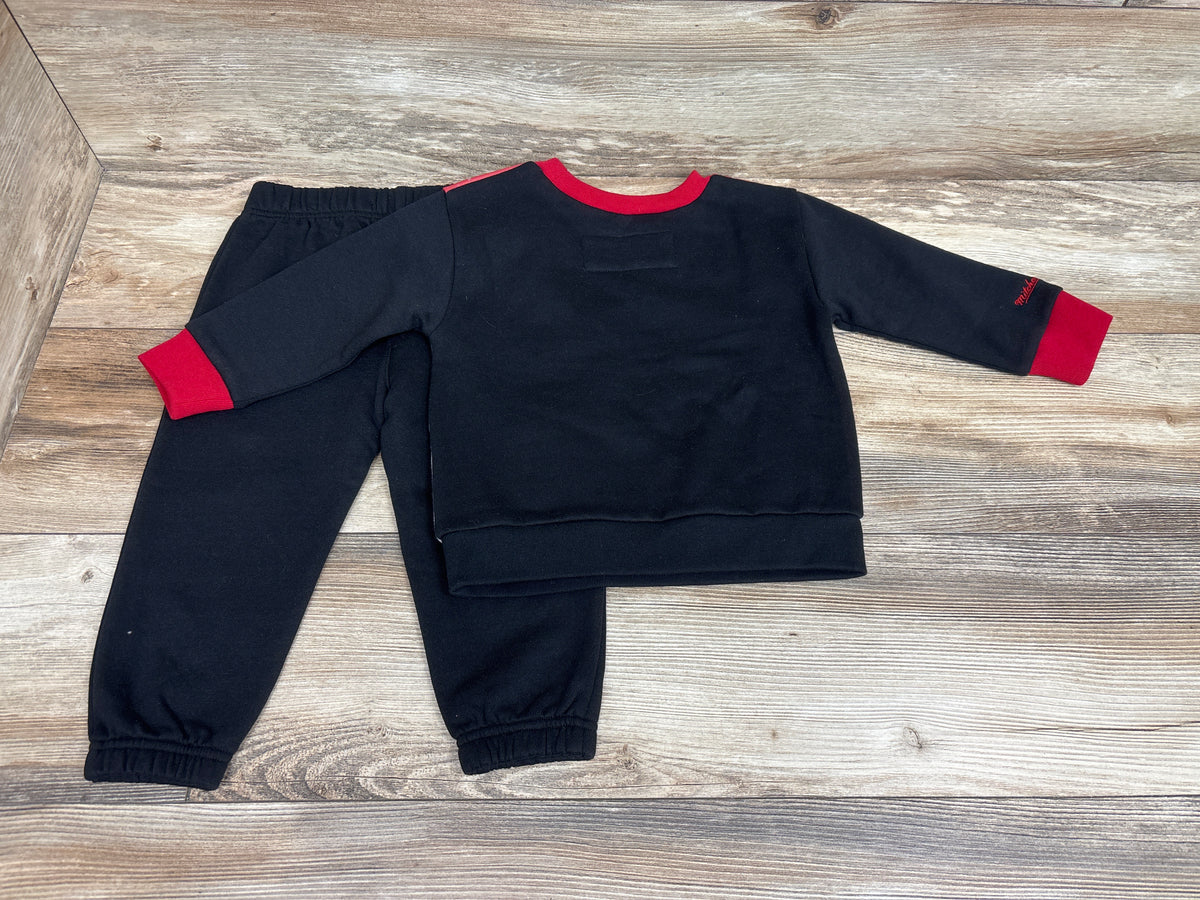 Mitchell & Ness 2pc NBA Chicago Bulls Pullover Sweatshirt & Joggers Set Black sz 3T
