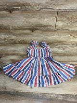 Bonnie Jean Striped Smocked Dress Red sz 3T