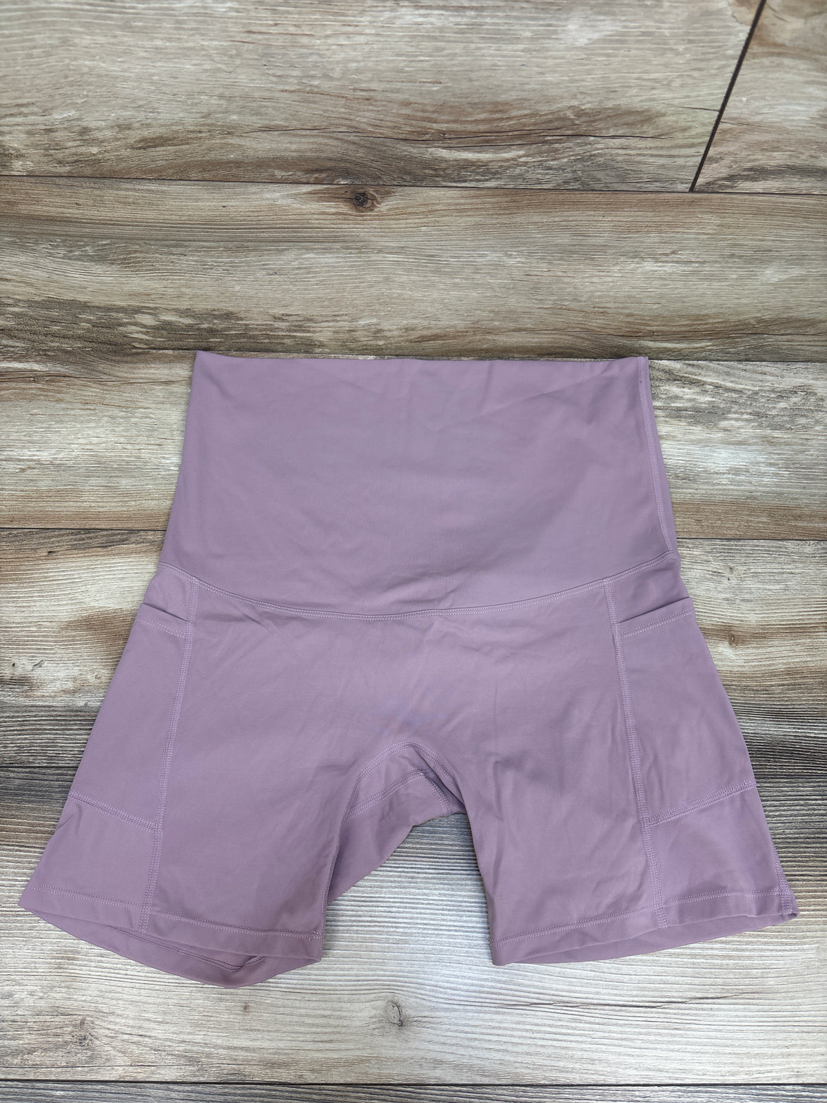 Poshdivah Over The Belly Yoga Shorts Lilac sz Large