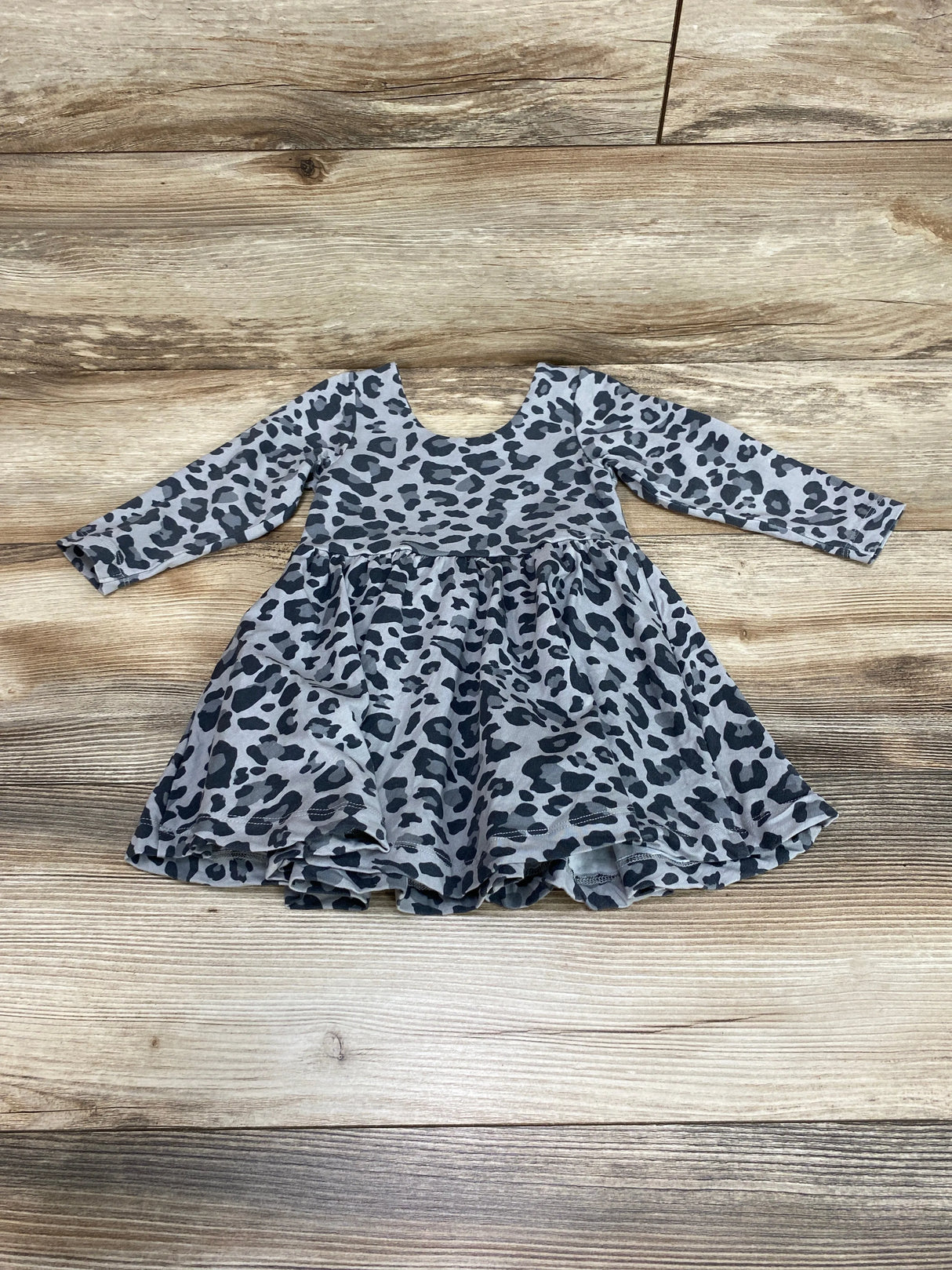 Monica + Andy Leopard Print Dress Grey sz 12-18m