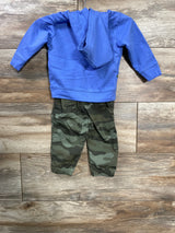 Carter's 2pc Dino Hoodie & Pants Blue sz 9m