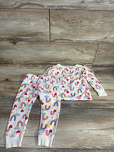 Old Navy 2pc Rainbow Pajama Set Ivory sz 2T
