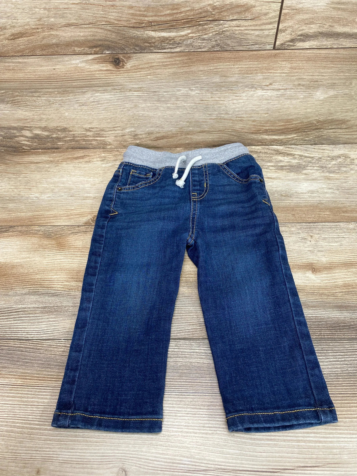 Cat & Jack Straight Drawstring Jeans Blue sz 18m