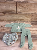 Mayoral 3pc Duck Sweater Set Green sz 2-4m
