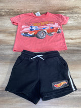 Hot Wheels 2pc Shirt & Shorts Pink sz 2T