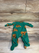 Carter's Bear Print Blanket Sleeper Green sz 3m