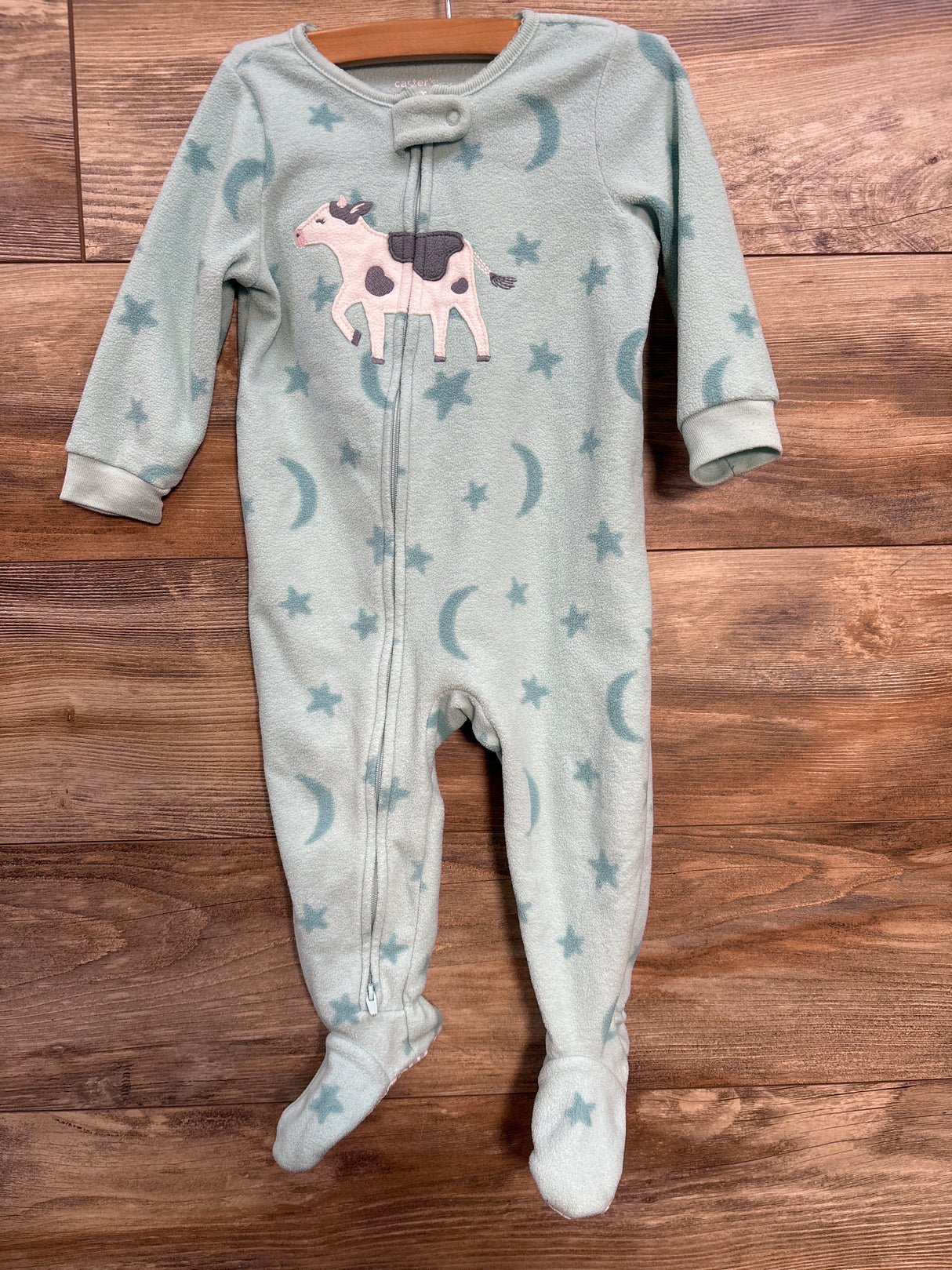 Carter's Cow Blanket Sleeper Teal sz 18m