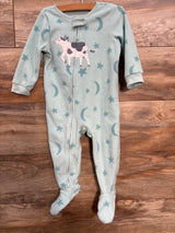 Carter's Cow Blanket Sleeper Teal sz 18m
