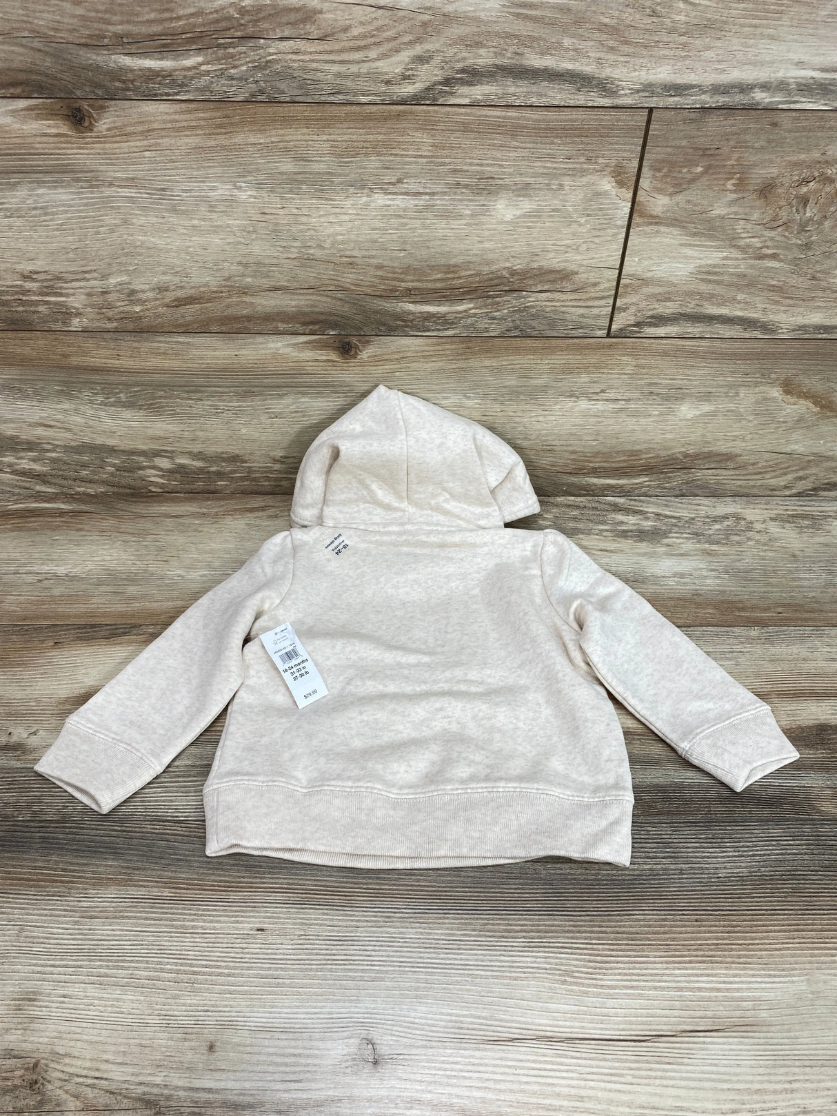 NEW Baby Gap Arch Logo Oatmeal Hoodie sz 18-24m