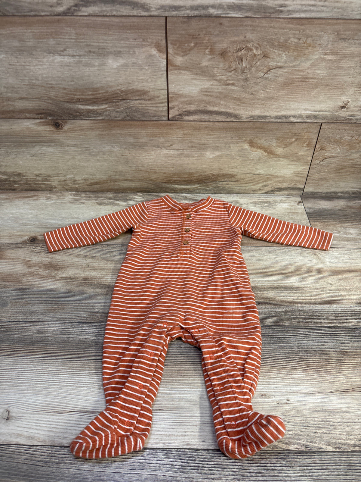 Ever & Ever Henley Footed Coverall Orange sz 6m