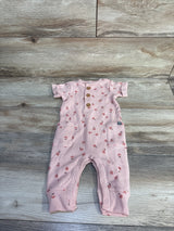 Modern Moments Floral Waffle Knit Romper Pink sz 3-6m