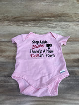 Gerber 'Step Aside Barbie There's A New Doll In Town' Bodysuit Pink sz 0-3m