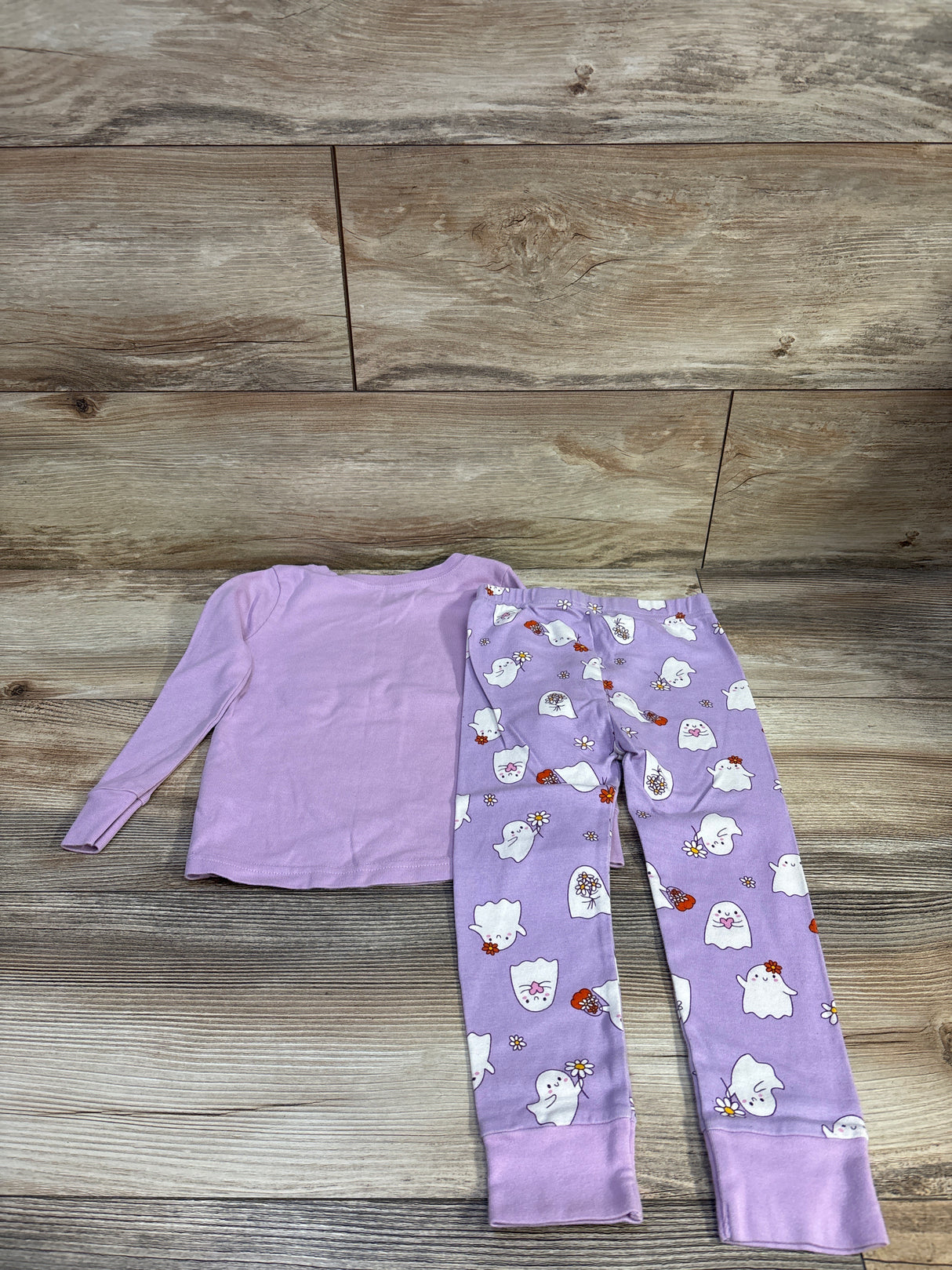 Old Navy 2pc 'Let's Go Ghouls' Pajama Set Purple sz 3T