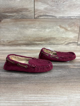 NEW Janie & Jack Suede Driving Shoes Maroon sz 6c