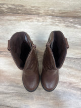 Cat & Jack Memphis Zipper Western Boots Brown sz 5c