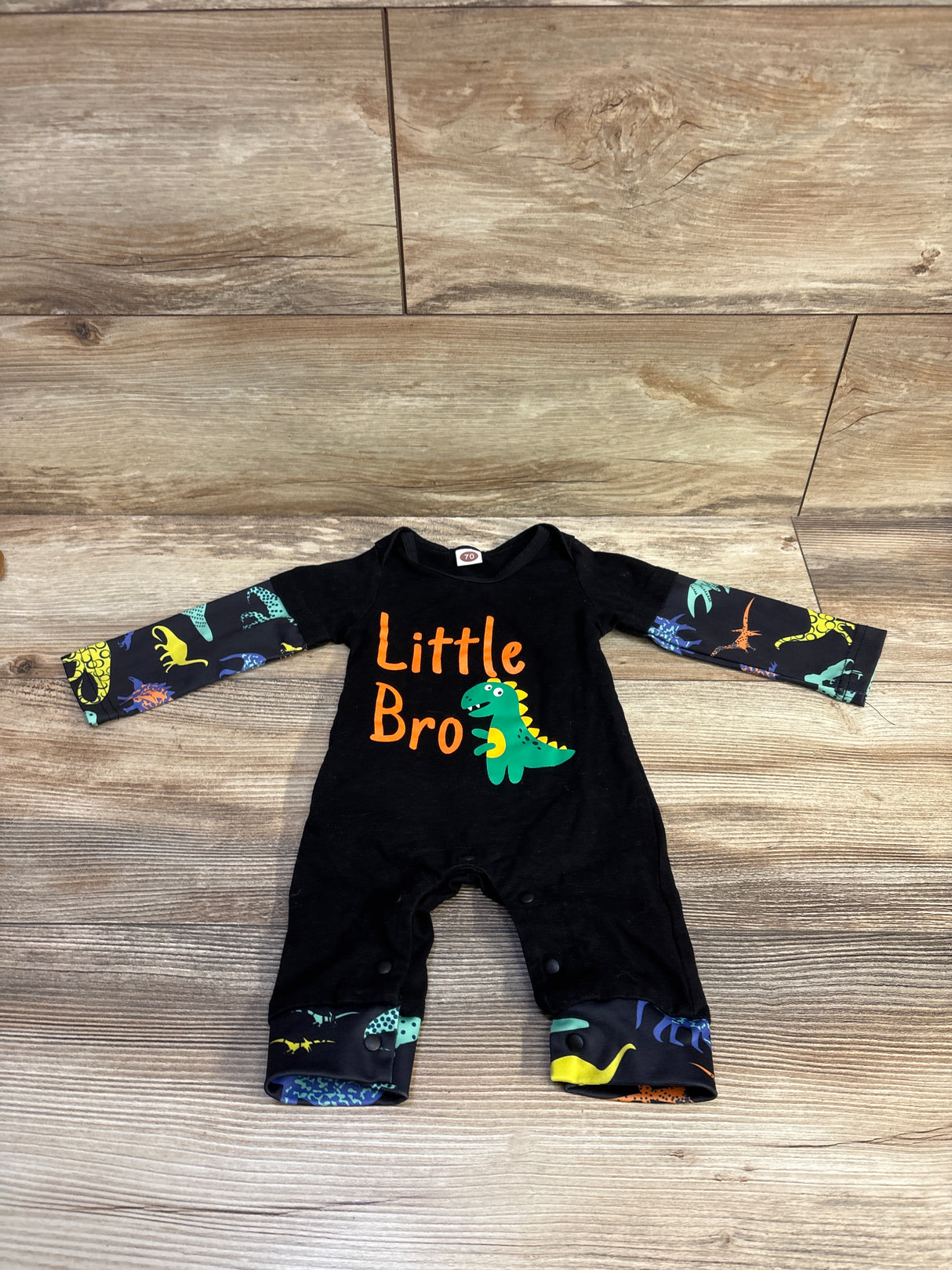 Aalizzwell Little Bro Dinosaur Mock Sleeve Coverall sz 3-6m