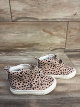 NEW Cat & Jack Lucky Leopard High-Top Sneakers Beige sz 5c