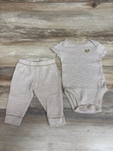 Just One You 2pc Bodysuit & Pants Set Brown sz 3m