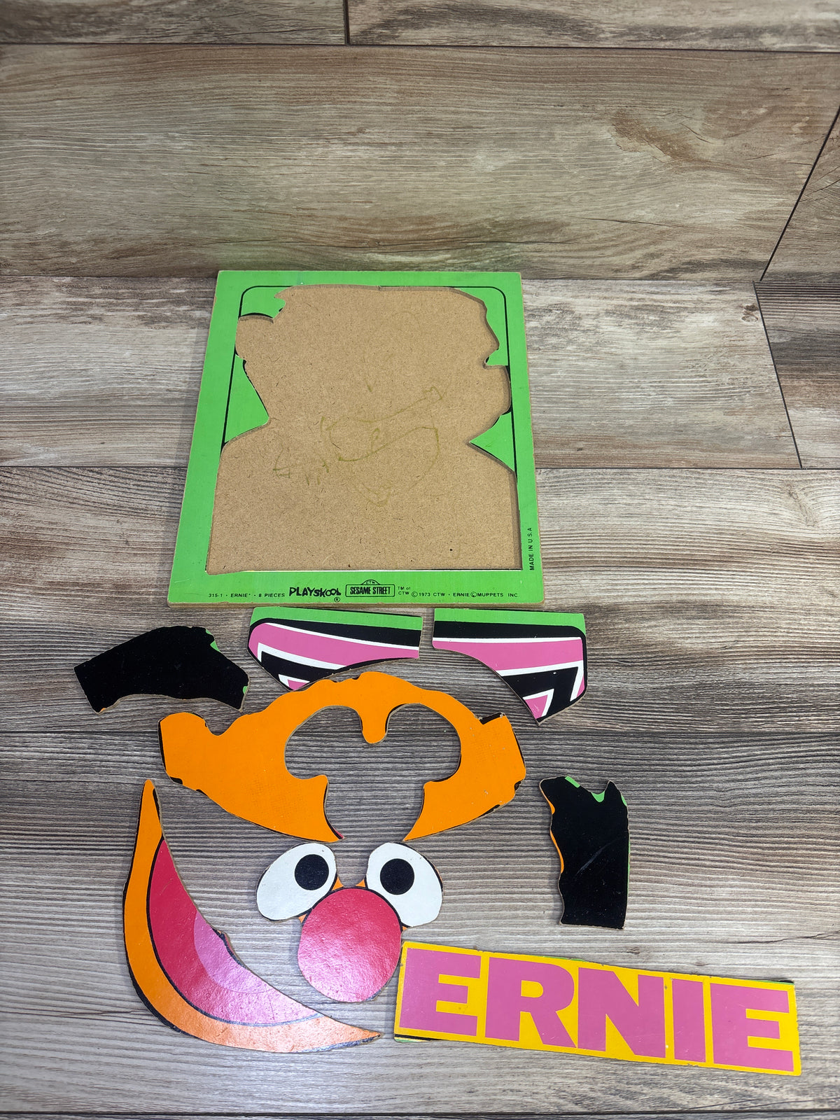 Playskool Sesame Street Ernie Vintage Wooden Puzzle
