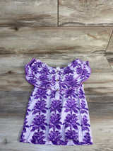 NEW Kate Quinn Lily of the Valley Henley Ruffle Top Purple sz 4T